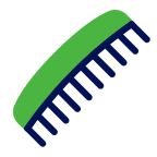 Cartoon comb icon