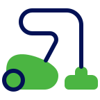 Cartoon vacuum icon